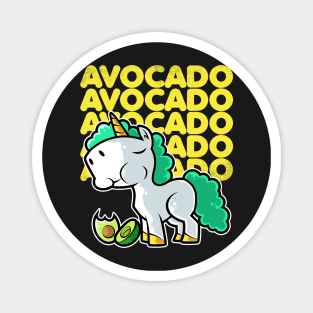 Cute Unicorn Eating Avocado Kawaii Neko Anime product Magnet